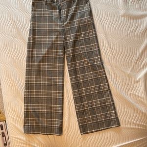 Plaid wide leg Trousers